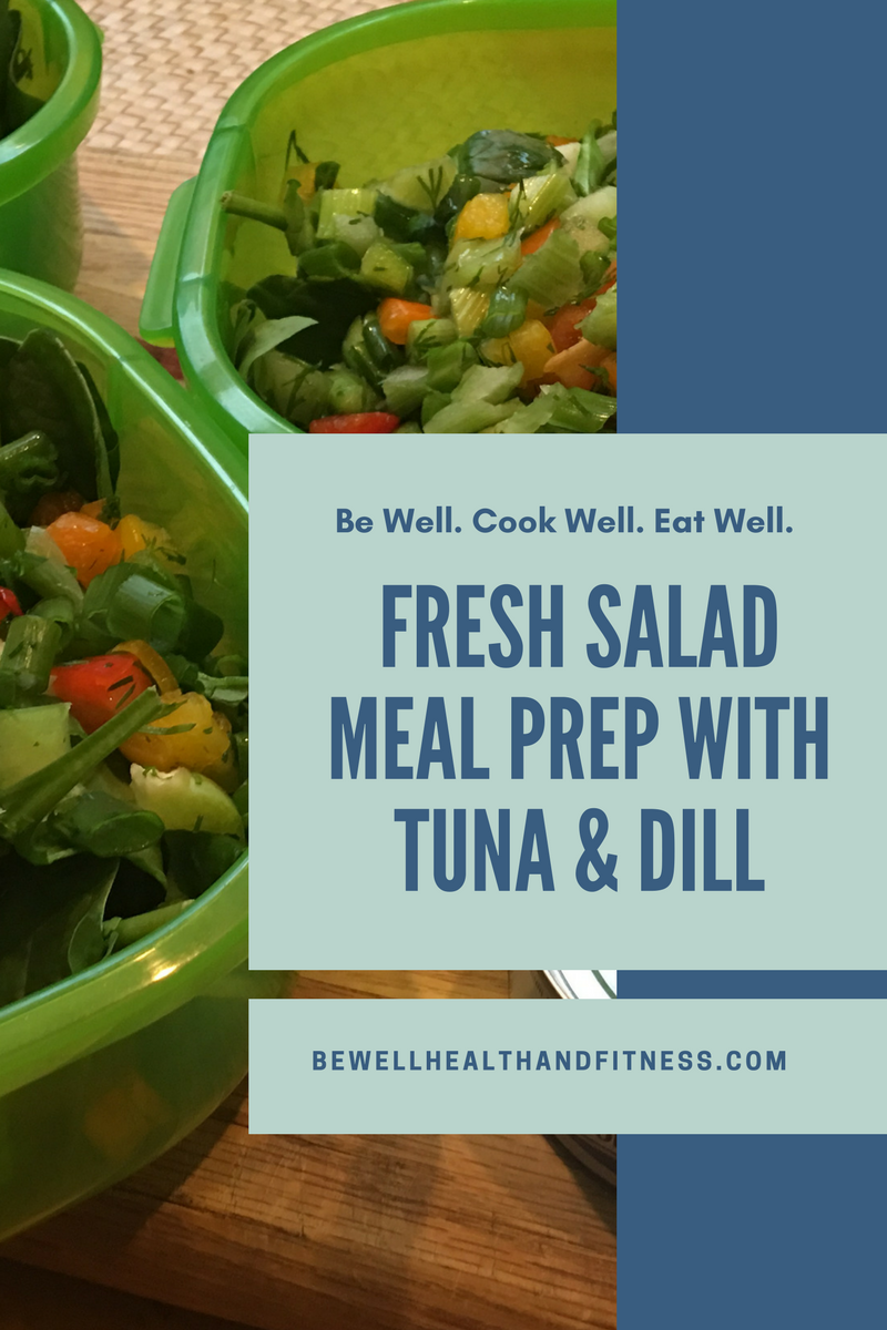 Fresh Salad Meal Prep with Tuna and Dill